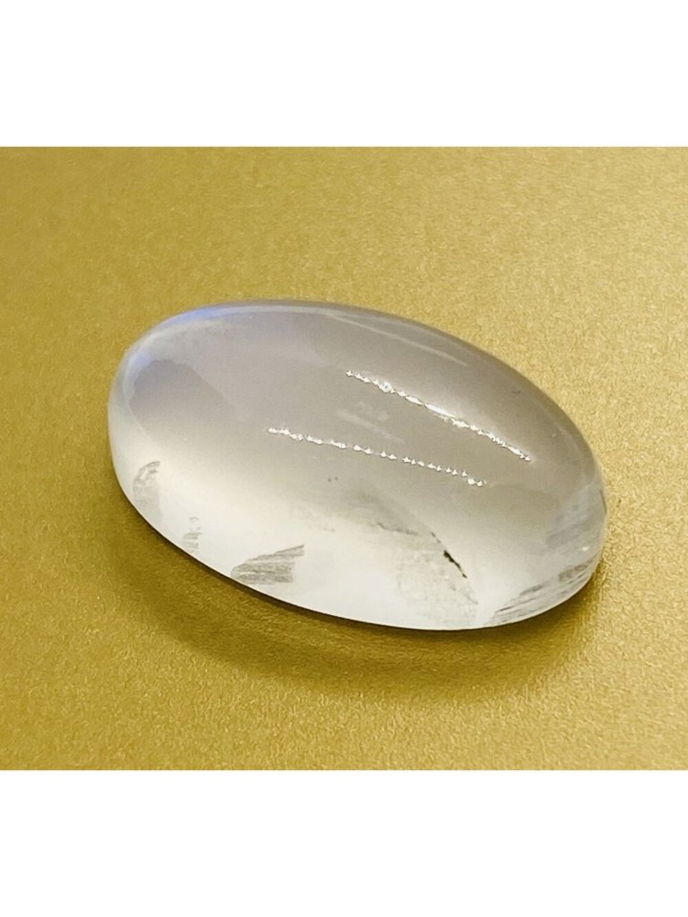 Labradorite Cat Eye Loose Stone 6.38 Carats GIA Certified Rainbow Moonstone